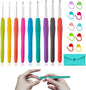Yarniss Crochet Hooks,14 Size Ergonomic Crochet Hooks Set 2mm(B)-10mm(N)