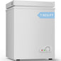 TABU 3.5 Cubic Feet Chest Freezer, Compact Deep Freezer, Black