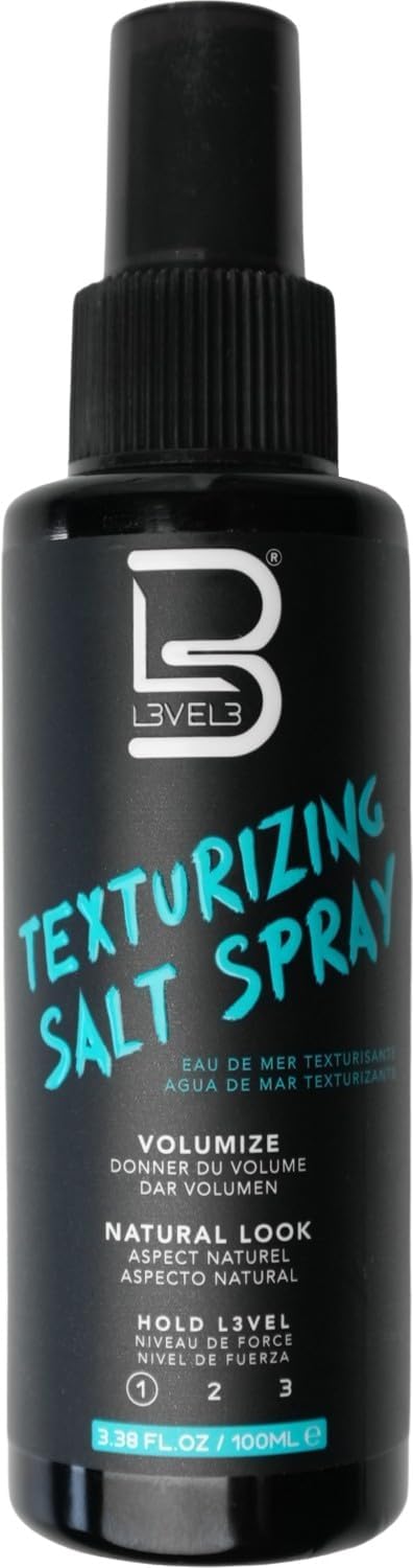 L3 Level 3 Sea Salt Spray for Hair, Texturizing, Beachy Waves, 8.45 fl oz