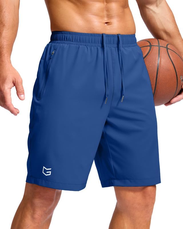 G Gradual Men's Athletic Running Shorts with 2 Zipper Pockets 7"/ 5"/ 9"