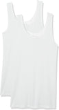 Amazon Essentials Women's Slim-Fit Ribbed Scoop Neck Tank Tops, Pack of 2