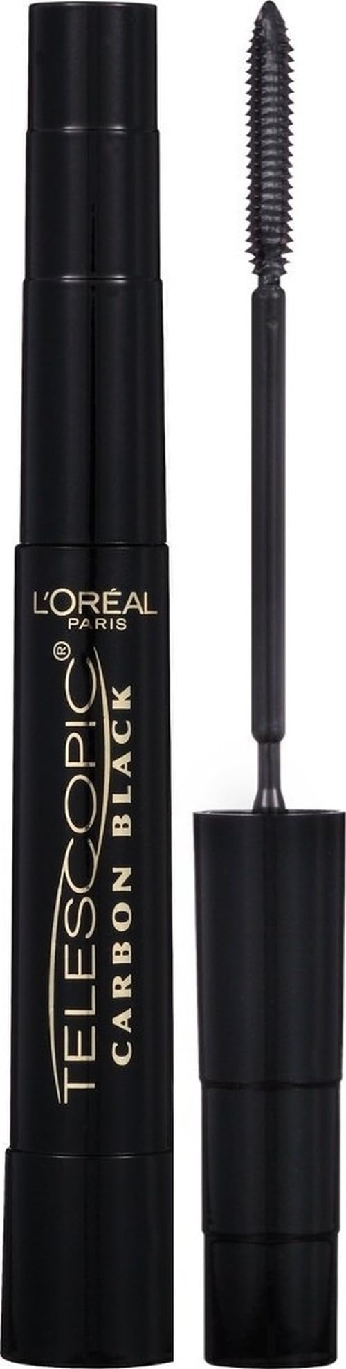 L’Oreal Paris Makeup Original Telescopic Mascara, Separating Mascara Volume and Length Formula, Washable, Blackest Black, 0.27 Fl Oz., 1 Count