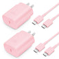 GUUSMART Type C Charger 2-Pack 25W Long 6ft USB C Charger Cable