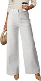 Dokotoo Women's Casual High Waisted Jeans Stretch Wide Leg Loose Denim Pant