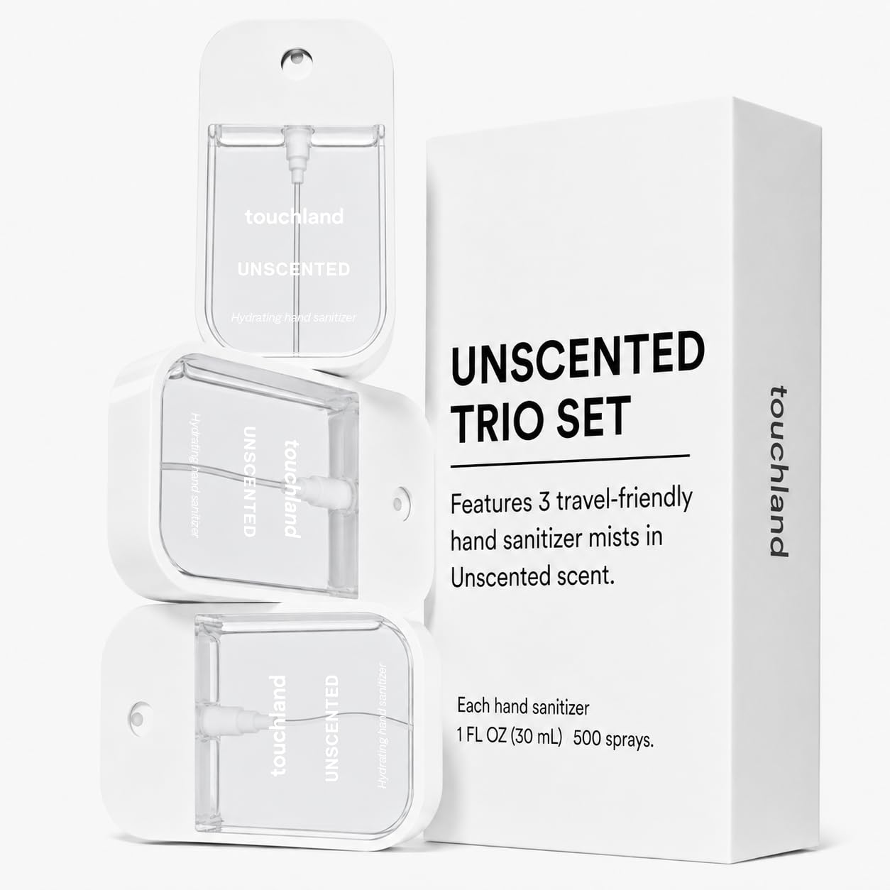 Touchland Top 5 Hydrating Hand Sanitizer Spray Set Travel Size