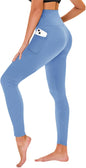 TNNZEET High Waisted Leggings for Women - No See Through Tummy Control Cycling Workout Yoga Pants with Pockets Reg & Plus