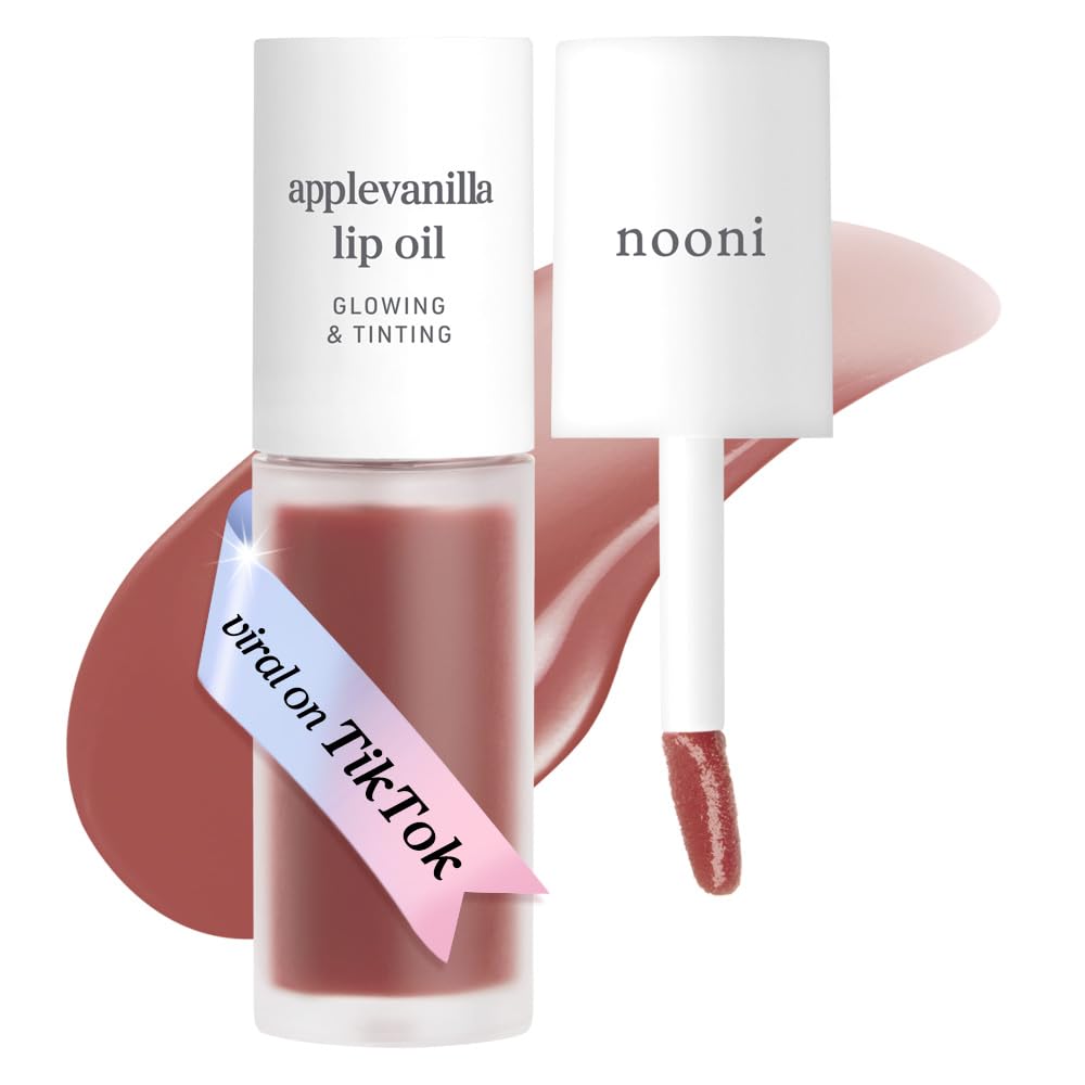 NOONI Korean Lip Oil - Applepeony - pH Color-Changing Plumping Lip Gloss