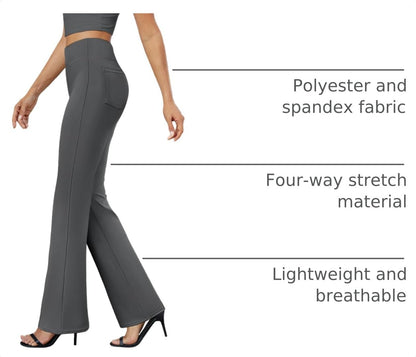 DLOODA Womens Bootcut Dress Pants Business Casual Work Pants with Pockets