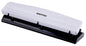 Bostitch Office Premium 3 Hole Punch, 12 Sheet Capacity, Metal, Rubber Base, Easy-Clean Tray, Silver
