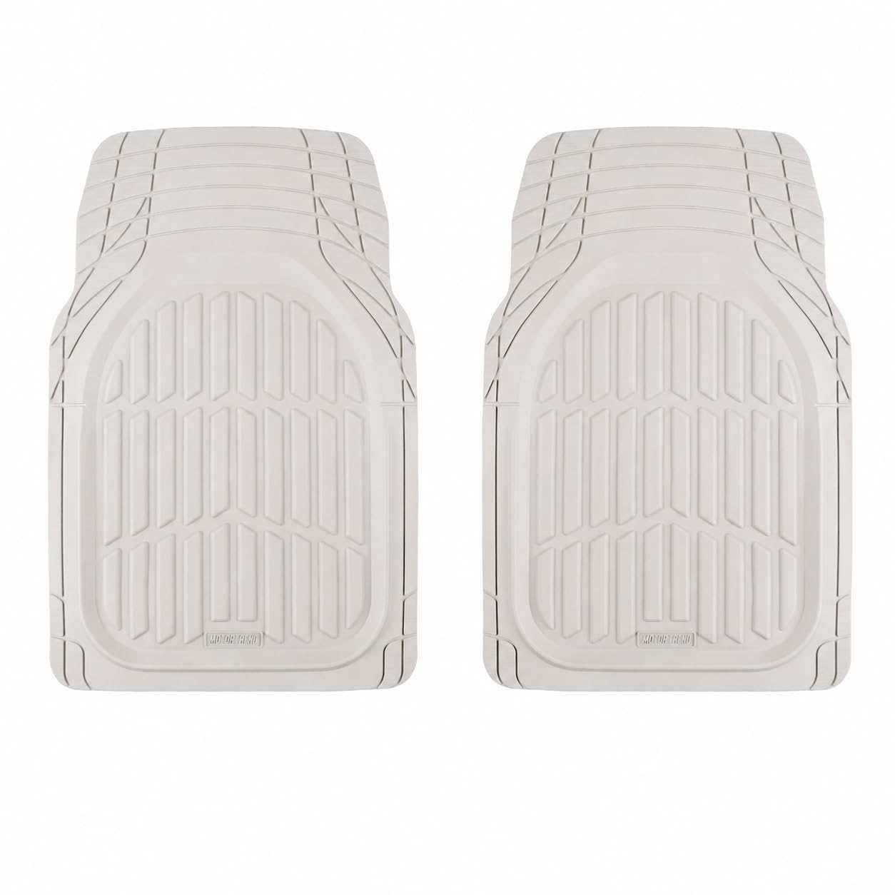 Motor Trend -2 Piece Front Car Floor Mats- Black FlexTough Contour Liners-Deep Dish Heavy Duty Rubber Floor Mats for Car SUV Truck & Van-All Weather Protection, Universal Trim to Fit