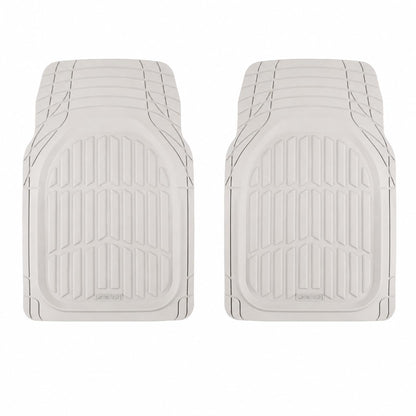 Motor Trend -2 Piece Front Car Floor Mats- Black FlexTough Contour Liners-Deep Dish Heavy Duty Rubber Floor Mats for Car SUV Truck & Van-All Weather Protection, Universal Trim to Fit