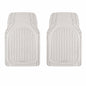 Motor Trend -2 Piece Front Car Floor Mats- Black FlexTough Contour Liners-Deep Dish Heavy Duty Rubber Floor Mats for Car SUV Truck & Van-All Weather Protection, Universal Trim to Fit