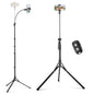 SENSYNE 72" Phone Tripod, Extendable Cell Phone Tripod Stand, Selfie Stick with Wireless Remote and Phone Holder, Compatible with iPhone Android Phone, Camera