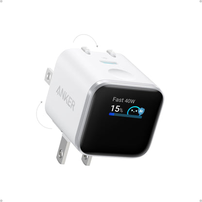 Anker Nano Smart Display Charger, 45W Max Fast Charger USB C for iPhone 17