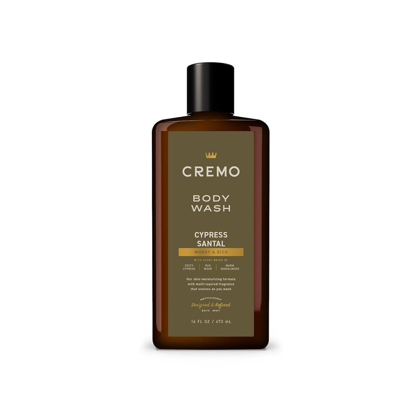 Cremo Body Wash for Men, Cypress Santal, 16 Fl Oz