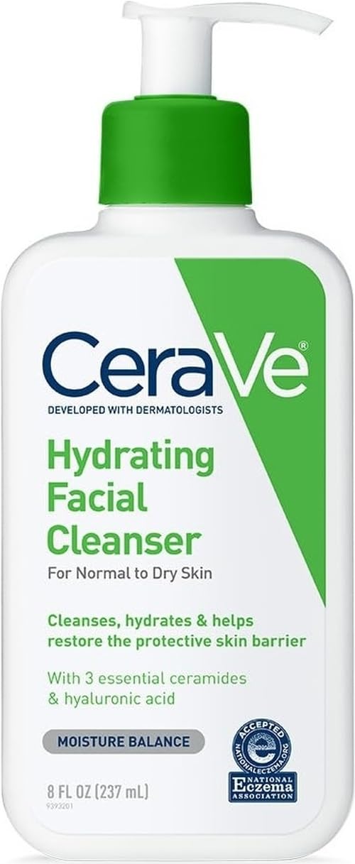 CeraVe Hydrating Cleanser with Hyaluronic Acid, Face Wash for Dry Skin,16oz