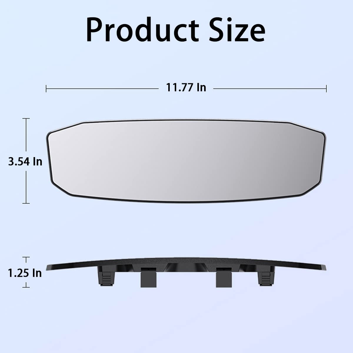 8sanlione 360-Degree Adjustable Car Rearview Mirror