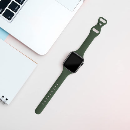 Thin Slim Band Compatible with Apple Watch 38mm 40mm 41mm 42mm 44mm 45mm 46mm 49mm, Replacement Silicone Sport Strap for iWatch Series 11/10/9/8/7/6/5/4/3/2/1 Ultra SE Women Men, Light Blush