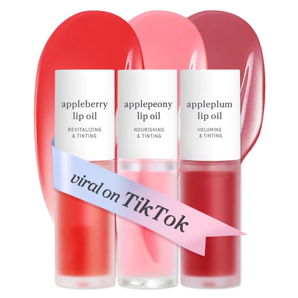 NOONI Korean Lip Oil - Applepeony - pH Color-Changing Plumping Lip Gloss
