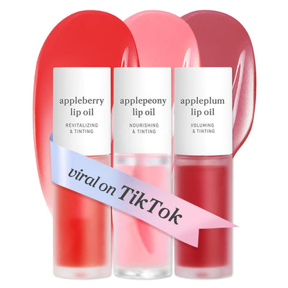 NOONI Korean Lip Oil - Applepeony - pH Color-Changing Plumping Lip Gloss