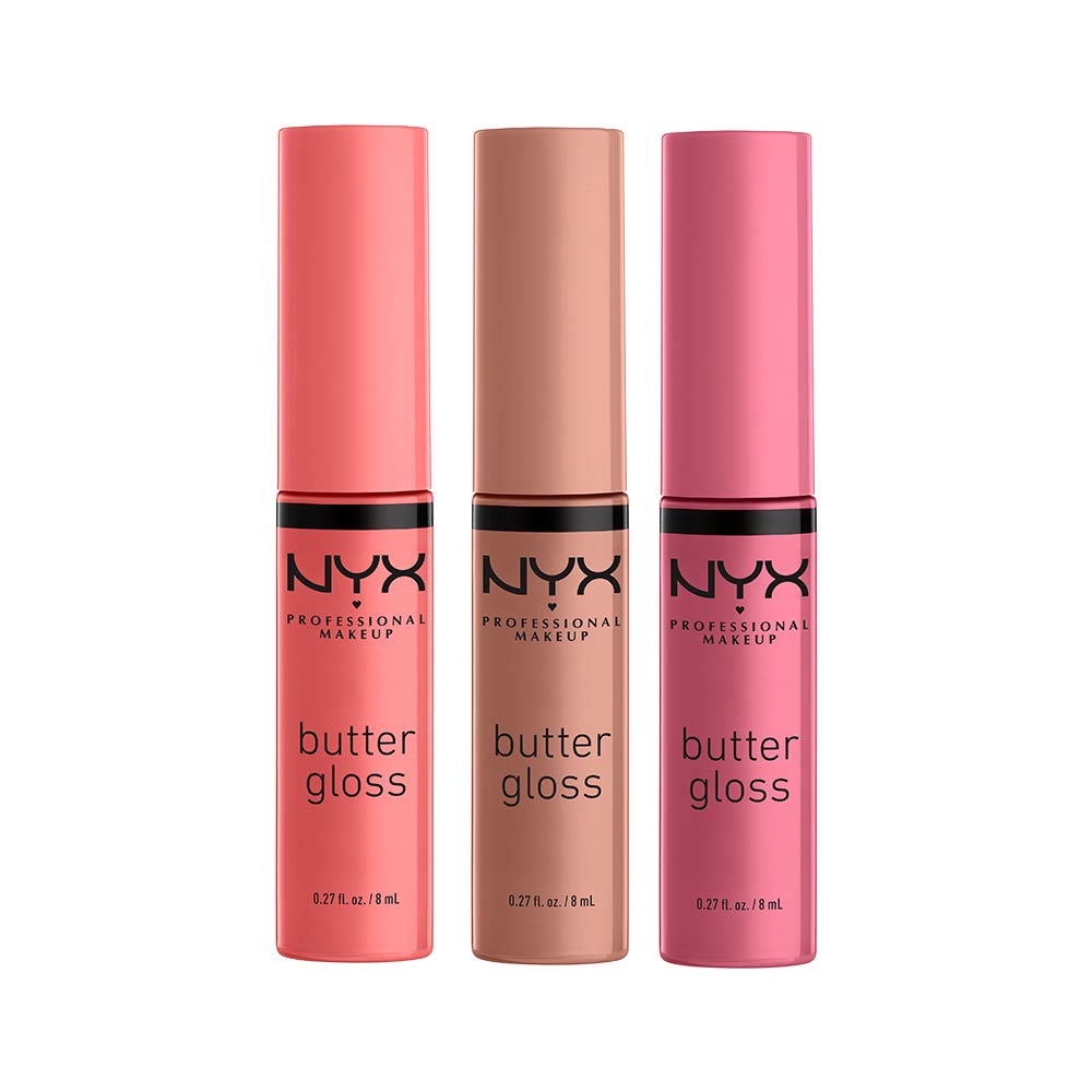 NYX PROFESSIONAL MAKEUP Butter Gloss, Non-Sticky Lip Gloss - Praline (Deep Nude)