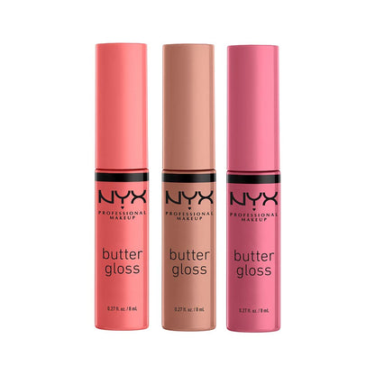 NYX PROFESSIONAL MAKEUP Butter Gloss, Non-Sticky Lip Gloss - Praline (Deep Nude)