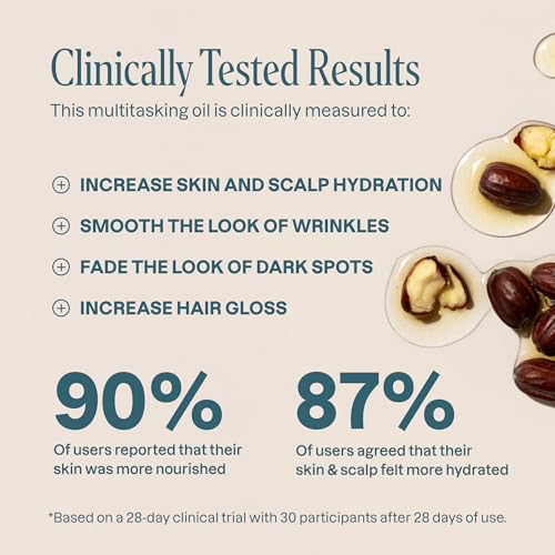 Cliganic Organic Jojoba Oil, 100% Pure Cold Pressed for Face & Hair, 4oz