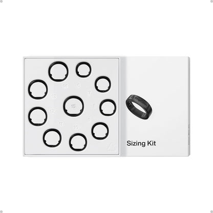 RingConn Gen 3 Smart Ring - Vascular Trends(Size 12, Matte Black)