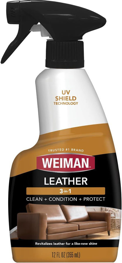 Weiman Leather Cleaner, Conditioner & Protector, Car Interior & Furniture