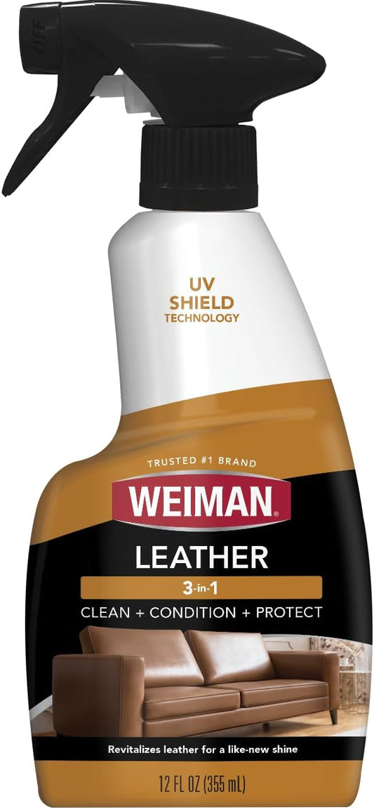Weiman Leather Cleaner, Conditioner & Protector, Car Interior & Furniture