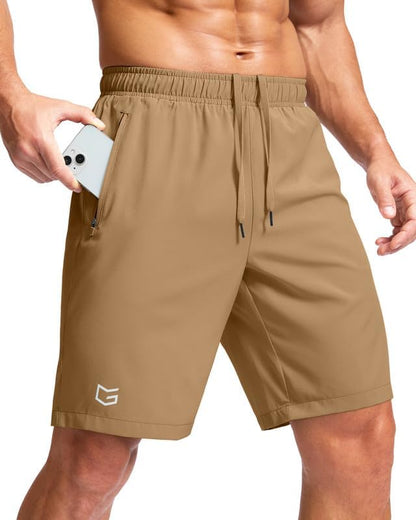 G Gradual Men's Athletic Running Shorts with 2 Zipper Pockets 7"/ 5"/ 9"