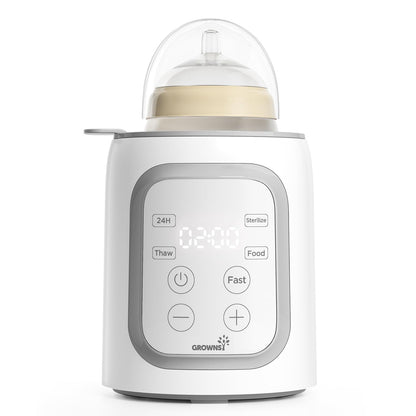 Grownsy 8-in-1 OG Fast Bottle Warmer with Timer, Gray