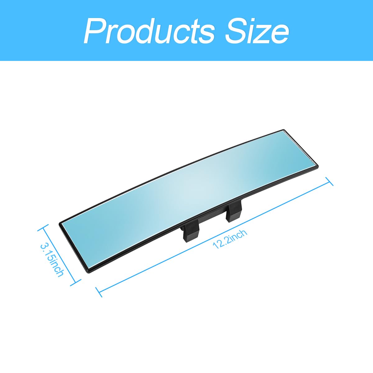 8sanlione 360-Degree Adjustable Car Rearview Mirror