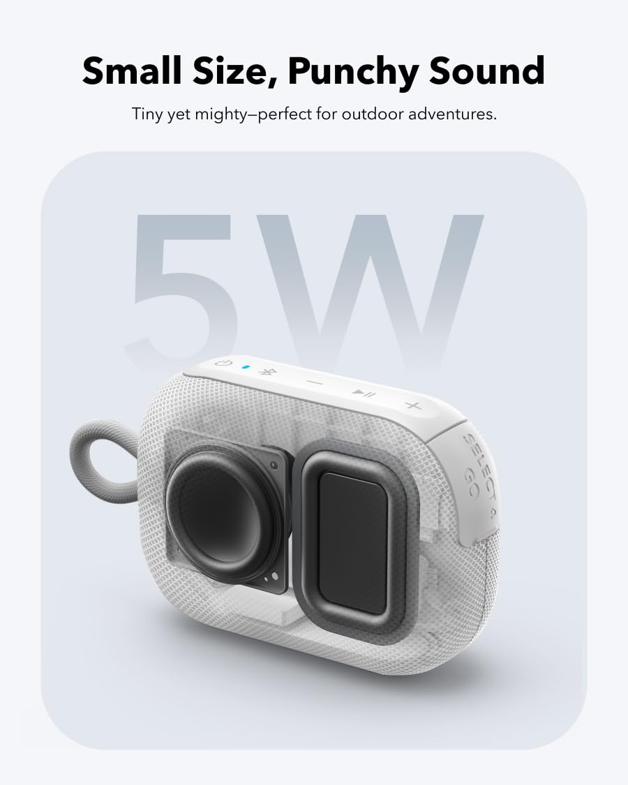 Soundcore Select 4 Go Bluetooth Shower Speaker by Anker, IP67