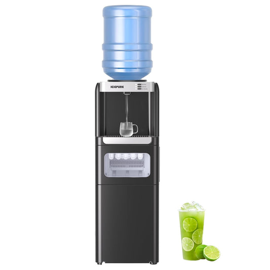 ICEPURE Water Cooler Dispenser with Built-in Ice Maker, 33lbs/24H