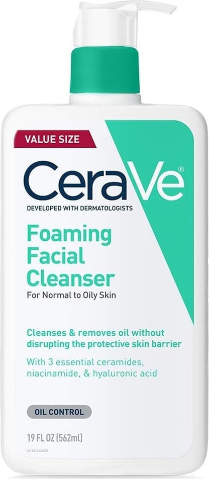 CeraVe Foaming Facial Cleanser, Face Wash for Oily Skin, 16fl oz