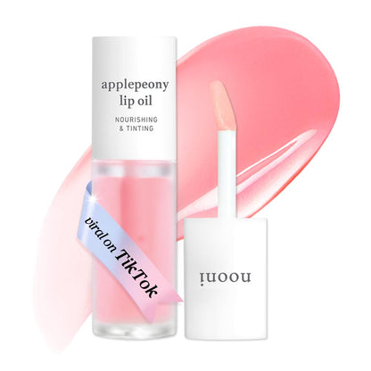 NOONI Korean Lip Oil - Applepeony - pH Color-Changing Plumping Lip Gloss