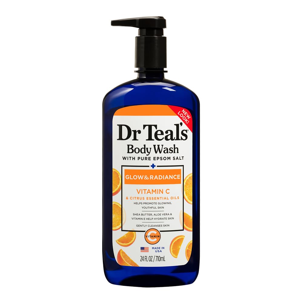 Dr Teal's Body Wash with Pure Epsom Salt, Relax & Relief with Eucalyptus & Spearmint, 24 fl oz (Pack of 2)