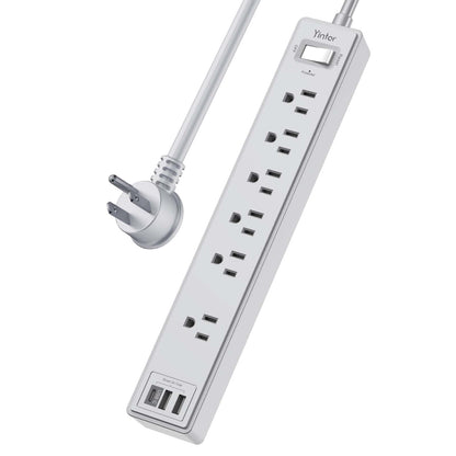 Yintar 6Ft Surge Protector Power Strip with 8 Outlets and 4 USB Ports