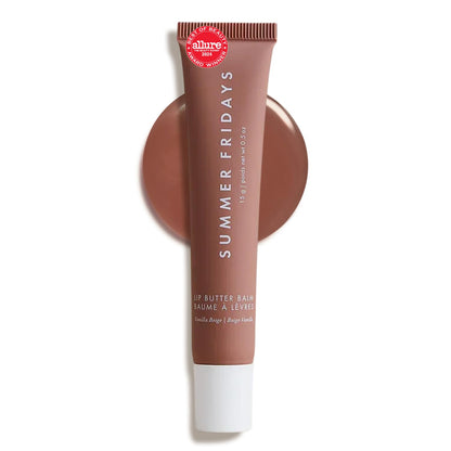Summer Fridays Lip Butter Balm - Moisturizing Lip Gloss for Instant Shine + Sheer Color - With Nourishing Shea Butter - Everyday Makeup + Skin Care Summer Essentials - Vegan - Pink Sugar (.5 Oz)