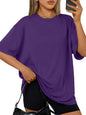 Trendy Queen Womens Oversized T-Shirts Short Sleeve Crew Neck Summer Tops