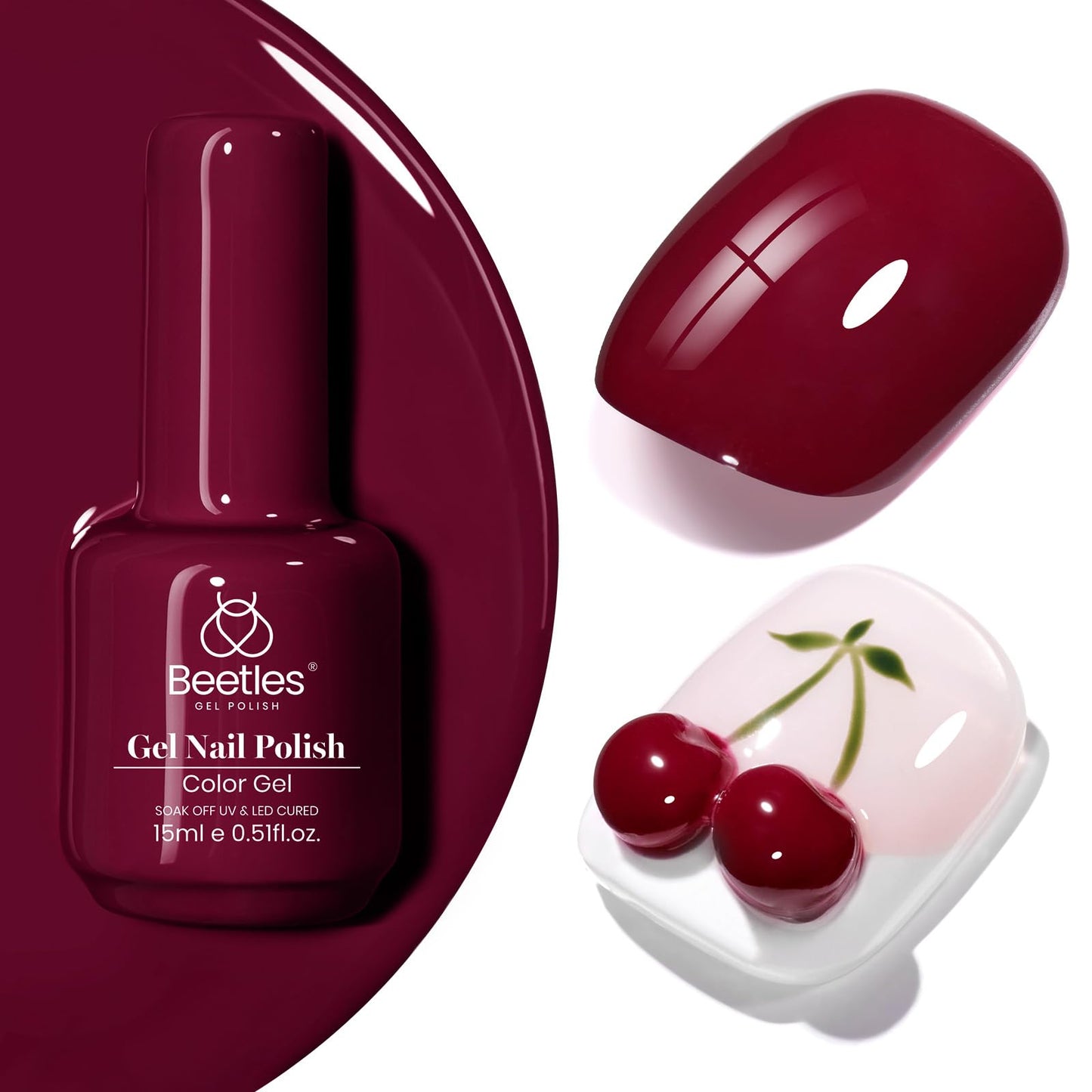 Beetles Purple Gel Nail Polish, 1 Pcs 15ml Purple Gel Polish