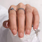 BTArtbox Press On Nails, Cream Puff, Short Almond, Ombre Off White, 32Ct
