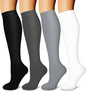 Laite Hebe 4 Pairs-Compression Socks for Women&Men Circulation-Best Support for Nurses,Running,Athletic