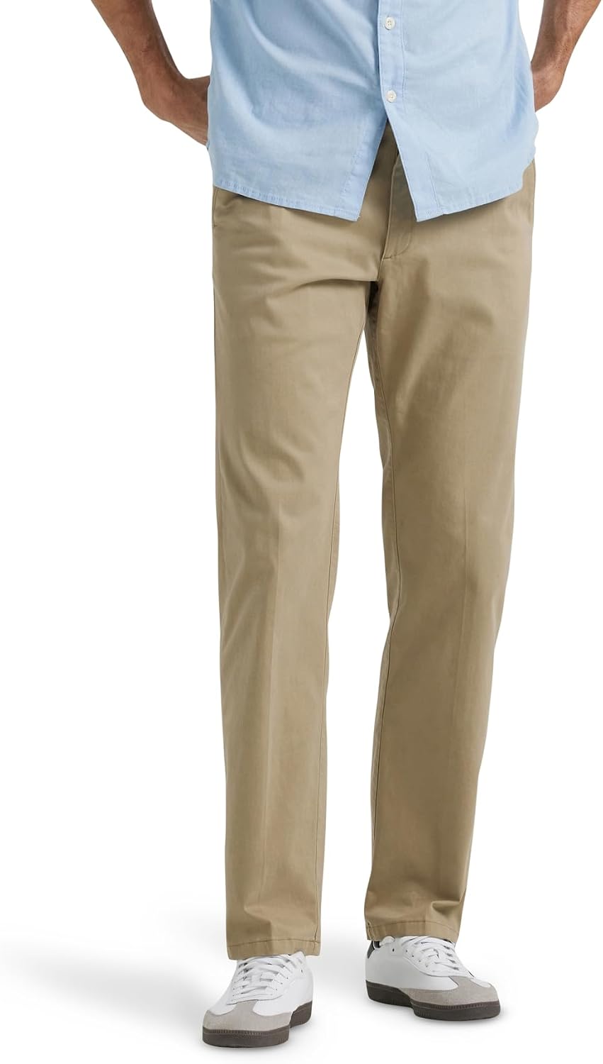 Lee Men's Extreme Motion Flat Front Regular Straight Pant