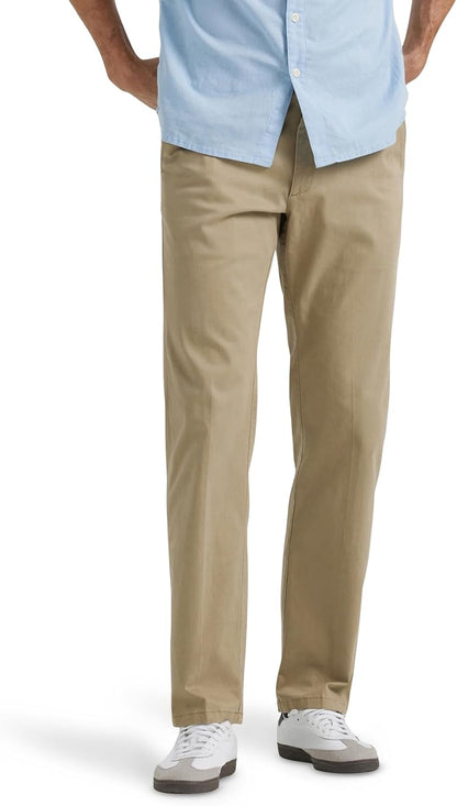 Lee Men's Extreme Motion Flat Front Regular Straight Pant