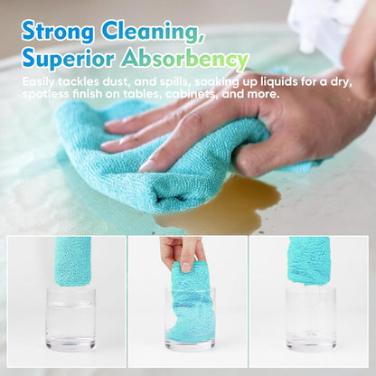 HOMEXCEL Microfiber Cleaning Cloth 12 Pack, 12.5 x 12.5 inch Microfiber Towels for Cars, Ultra Absorbent Washing Cloth, Lint Free Streak Free Cleaning Rags for Car, Kitchen, and Window (Grey)