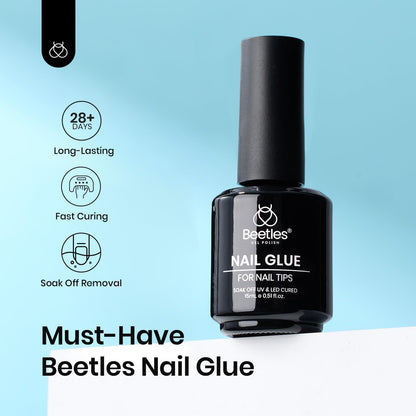 Beetles 2 Pcs 15ml No Wipe Gel Top Coat and Base Coat Set