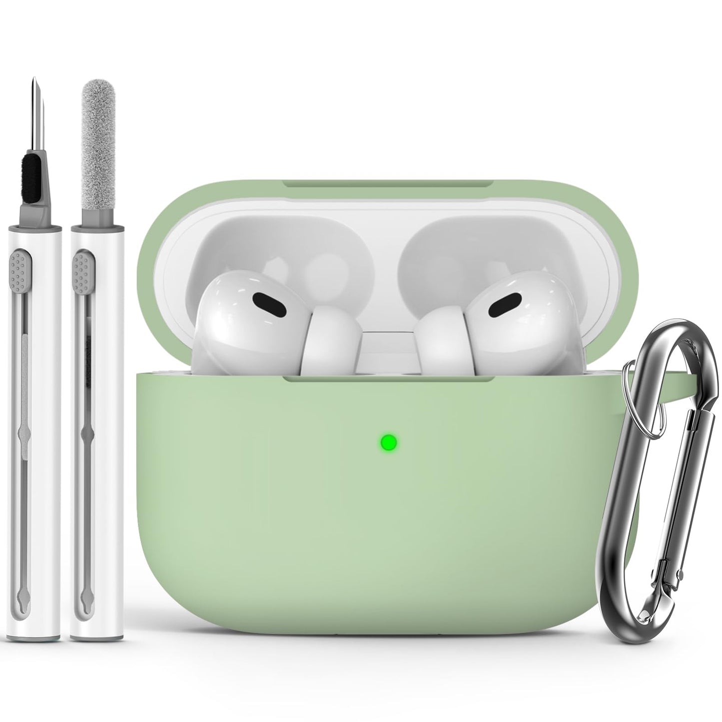 Ljusmicker for AirPods 4 Case 2024 with Cleaner Kit,Milk Tea