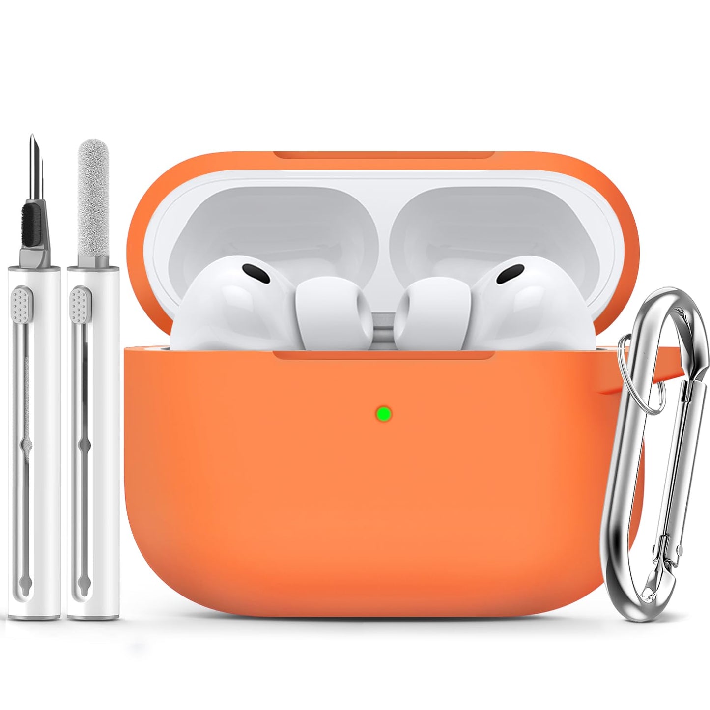 Ljusmicker for AirPods 4 Case 2024 with Cleaner Kit,Milk Tea
